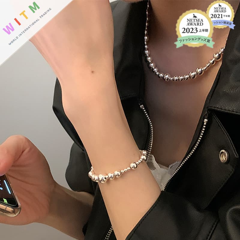 バングル シルバーボール バングル 上品な腕輪 レディース アクセサリー
